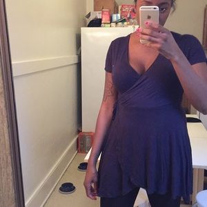 Basic Navy Wrap Dress